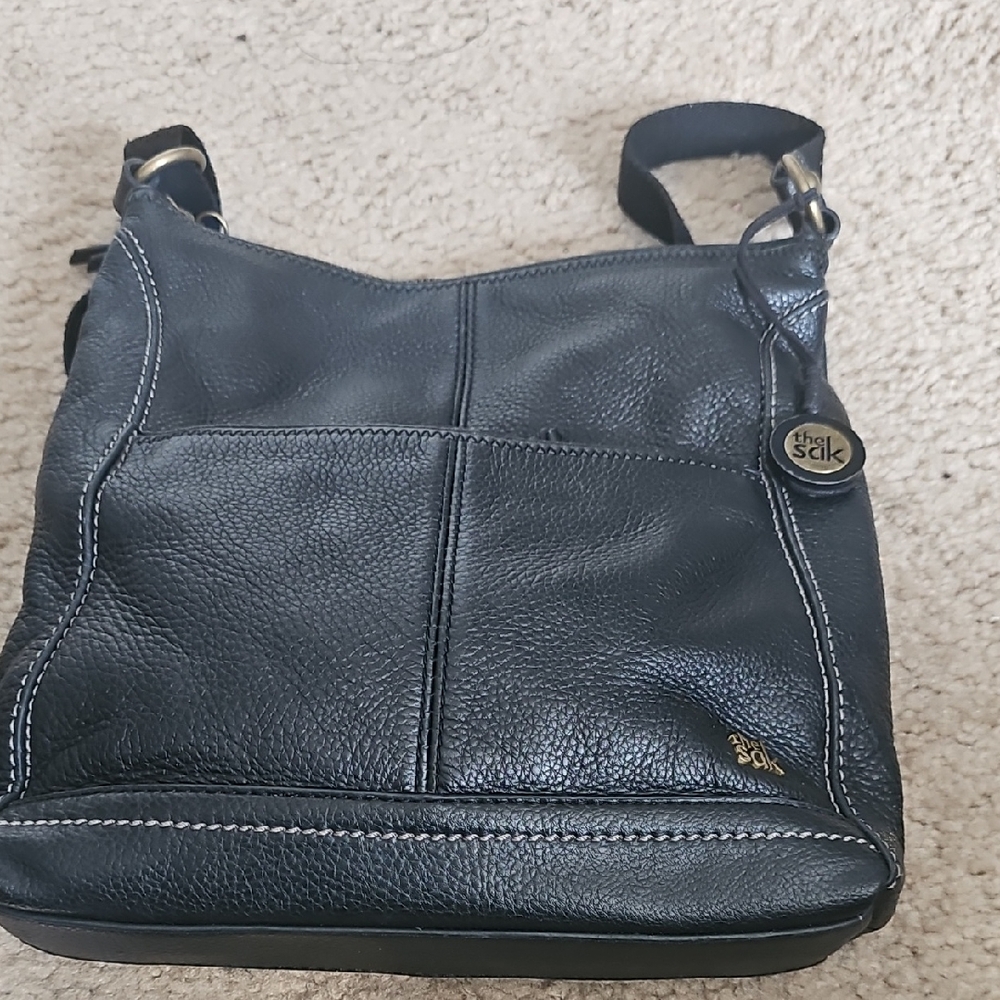 The Sak Black Leather Shoulder Bag